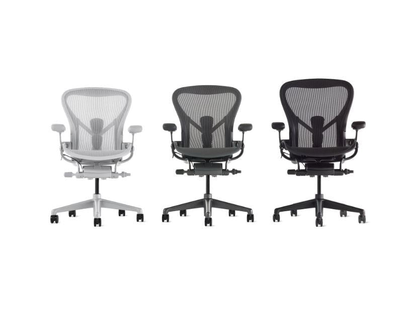 Herman Miller Aeron Chair Colour Onyx Matte Metal Base (Full 12 years Warranty)