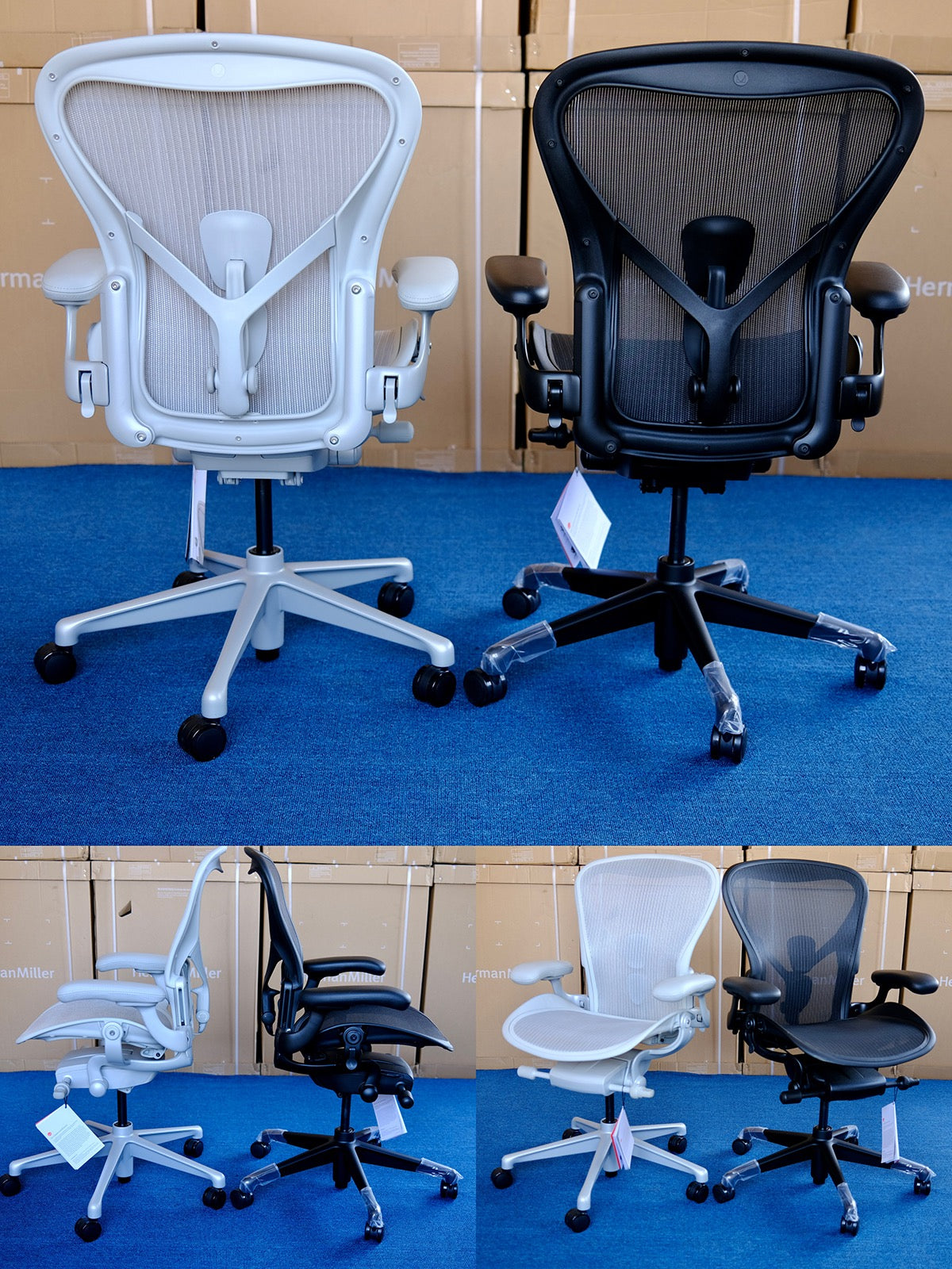 Herman Miller Aeron Chair Colour Onyx Matte Metal Base (Full 12 years Warranty)