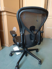 Herman Miller Aeron Chair Onyx Colour Satin Metal Base