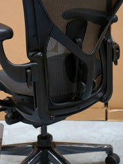 Herman Miller Aeron Chair Onyx Colour Satin Metal Base