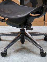 Herman Miller Aeron Chair Onyx Colour Satin Metal Base