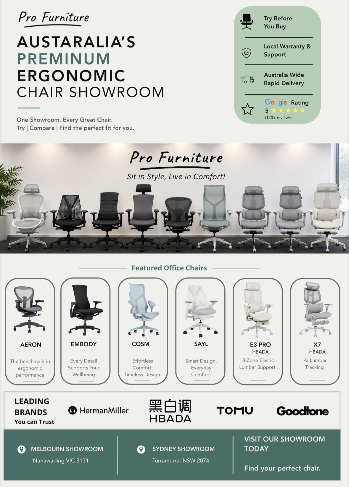 Premium furniture.
Thoughtfully sourced.
Built to last.