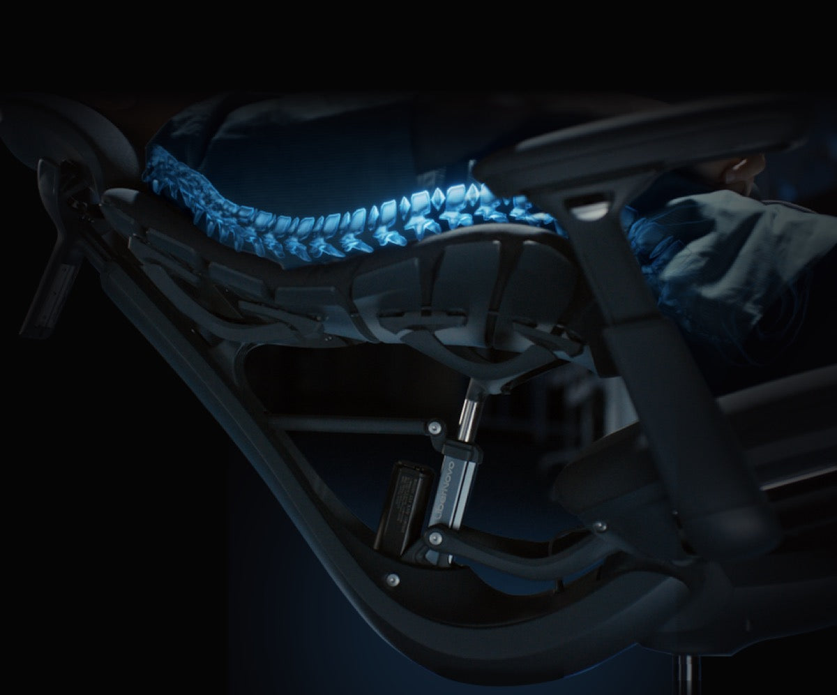Motorised lumbar stretch