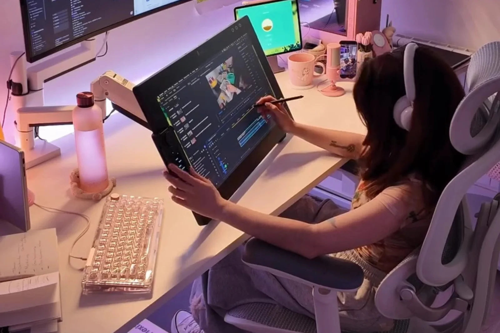A gaming workspace